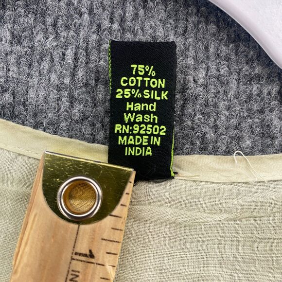 Sacred Threads Dress Womens M Silk Cotton Babydoll Tiered Boho Western Hippie - Picture 8 of 12